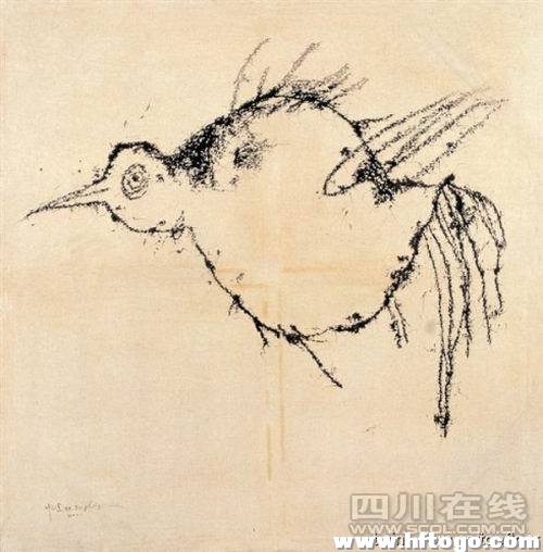 给大家欣赏一幅名画 鸟>售价25万人民币!zt